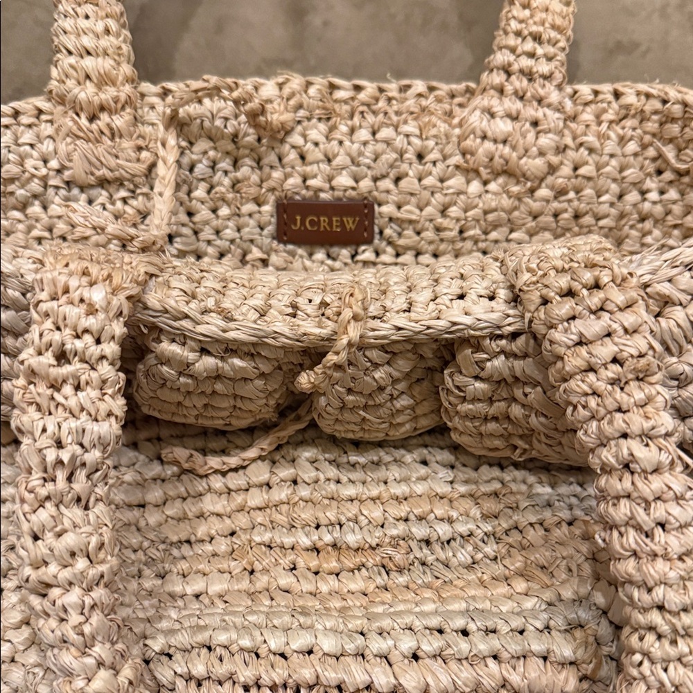 J. Crew Beige Woven Tote